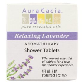 Aura Cacia (Option: Aromatherapy Shower Tablets Relaxing Lavender  3 Tablets  Default)